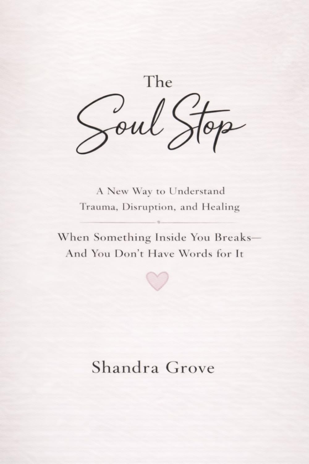 The Soul Stop: A New Framework for Understanding Trauma, Disruption, and Healing When Something Inside You Breaks and You Don’t Have the Words for It