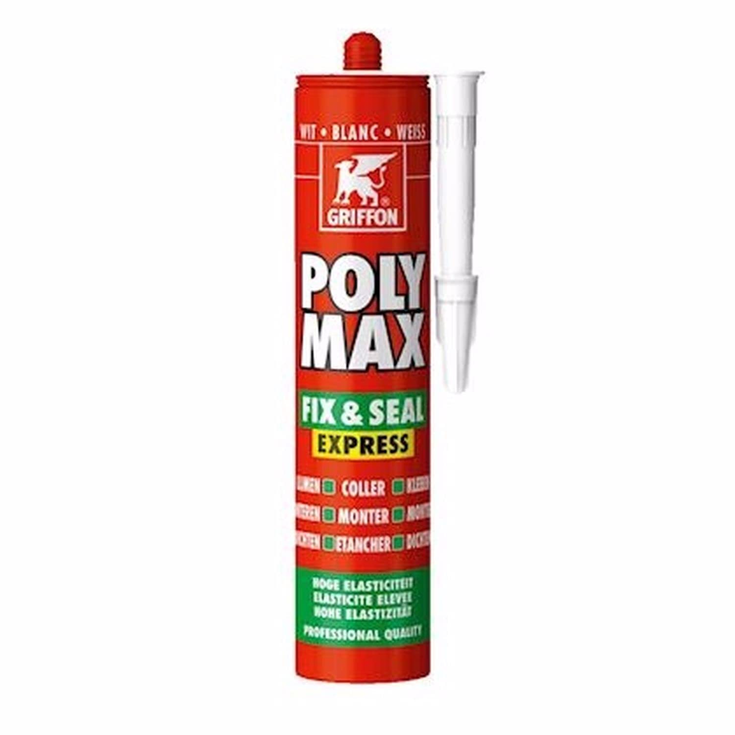 Mastic colle Poly Max Fix 1Seal Express Blanc GRIFFON cartouche 425 gr - 6150450