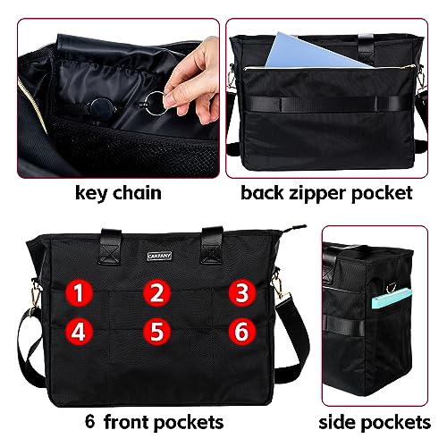 Professional Women's Laptop Tote - Large Office Bag with Utility Pockets for Work Essentials3