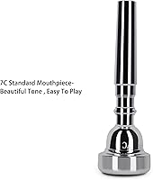 Vista 6 de EASTROCK Bb Trumpet Juego de trompeta estándar con estuche de transporte, guantes, boquilla 7C y kit de limpieza (dorado)