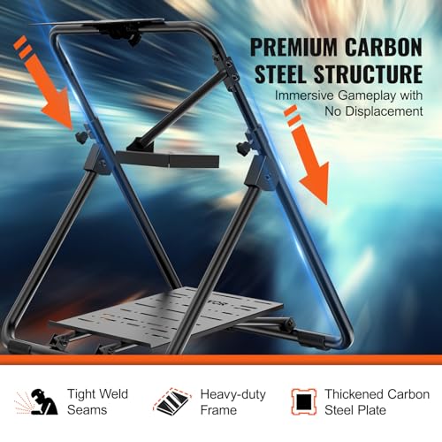 Soporte para volante ajustable y plegable VEVOR con ángulo de pedal optimizado 3