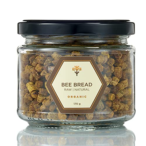 Earthbreath 170gr Bijenbrood -Natuurlijk gefermenteerde bijenpollen - Pure Raw Natural Perga/Ambrosia - Gezonde Immuniteitsondersteuning - Vrij van Kunstmatige additieven - Glazen pot