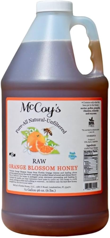 Amazon.com : McCoy's Honey - 100% Pure, Raw Honey - Orange Blossom