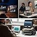 DESIGNA Stackable Mesh Desk Organizer with 3 Sliding Letter Tray Drawers, 4 File Holders Sorter Section, 2 Side Compartments, Pencil Holder Non-slip All In One Desktop Organizers Office Storage, Black