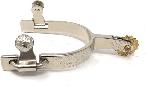 Miniatura 2 de AJ Tack Espuelas utilitarias grabadas en cromo para hombre