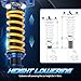AUTOSTARSHIP Height Adjustable Coilover Lowering Kit Compatible for 1990-2005 Mazda Miata MX5 NA NB Suspension Coil Spring Strut Shocks (4pcs)