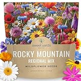 Rocky Mountain Regional Mix - Large 1 Ounce Packet - 25,000 Flower Seeds for Planting - Wildflower Mix