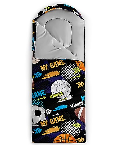 Image of QOOMO Axolotl Cute Camping Sleeping Bags,3 Season Warm & Cool Weather,Lightweight,Waterproof Sleeping Bags for Adults & Kids,Traveling,and Outdoors
