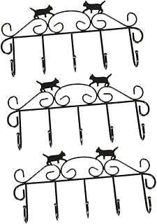 Cabilock 3 pcs Wrought Key Hook Towel Hanger Wrought Iron Key Holder Metal Clothing Rack Metal Keychain Towel Hook Clothes Hook Door Hanger Hook Wall Mounted Hook Groceries Hook up Vintage