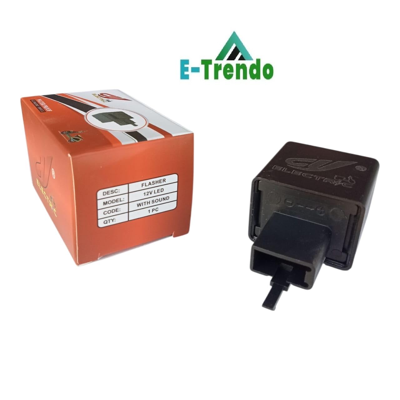 E-Trendo Waterproof Indicator Flasher With Musical Buzzer For Electric Scooter/Scooty, E-Bike | Turn/Side indicator 12V 3Pin Plug 3