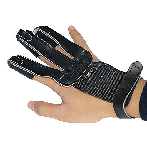 Protetor de braço para arco e flecha com luva de 3 dedos Conjunto de proteção para arco e flecha Ace