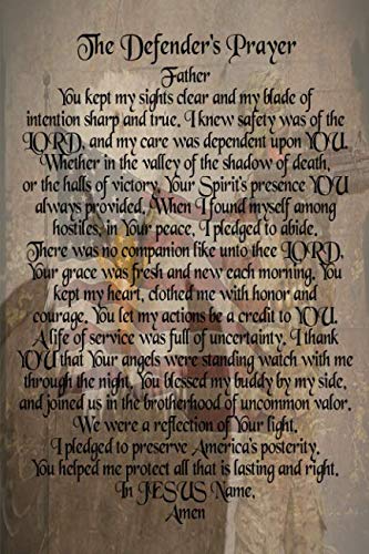 The Defender's Prayer - USA Flag Eagle Soldier Veteran's Journal: 6x9 Blank Lined 120 Page Armed Forces Veteran Notebook, PTSD Journal, Military Retirement Gifts For Men (Armed Forces Journals)