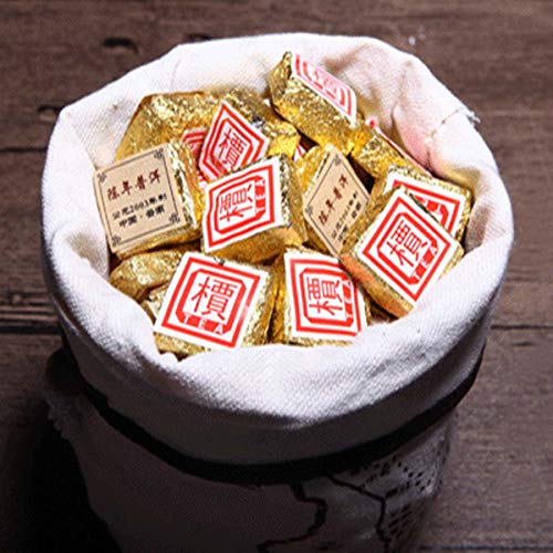 Tè Puer cinese Tè Puer maturo Tè nero Piccolo quadrato Mattone Tè Vecchio tè Pu-erh Tè cotto Vecchi alberi Tè pu erh… - Imagen 3