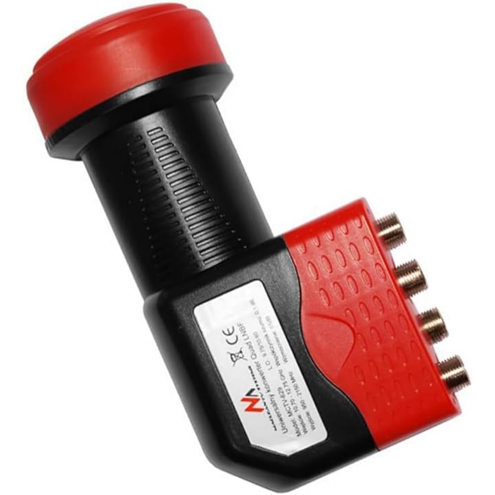 Maclean MCTV-629 Quality Satellite LNB LMB quad Quad, Black/Red