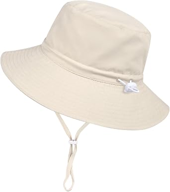 Baby Toddler Sun Hat,Boys Girls Adjustable Bucket Hat for Kids UPF 50+ Sun Protective Child Summer Beach Hats 0-5 Years