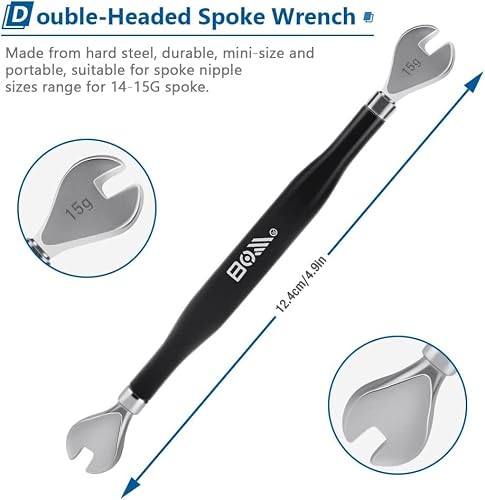 Grednfhat 10Pack Bike Spoke Wrench Tool Kit, Including Round Bicycle Spoke Wrench, Double-Headed Spoke Wrench, Spoke Wrench with Handle, Y-Type Hex and Socket Wrench, Tire Lever Valve Stem Core Tool