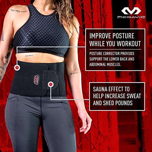 Mcdavid Waist Trimmer Belt, Waist Trainer For Women, Promotes Sweat & Weight Loss In Mid-Section, Sold As Single Unit, Black #TOP4