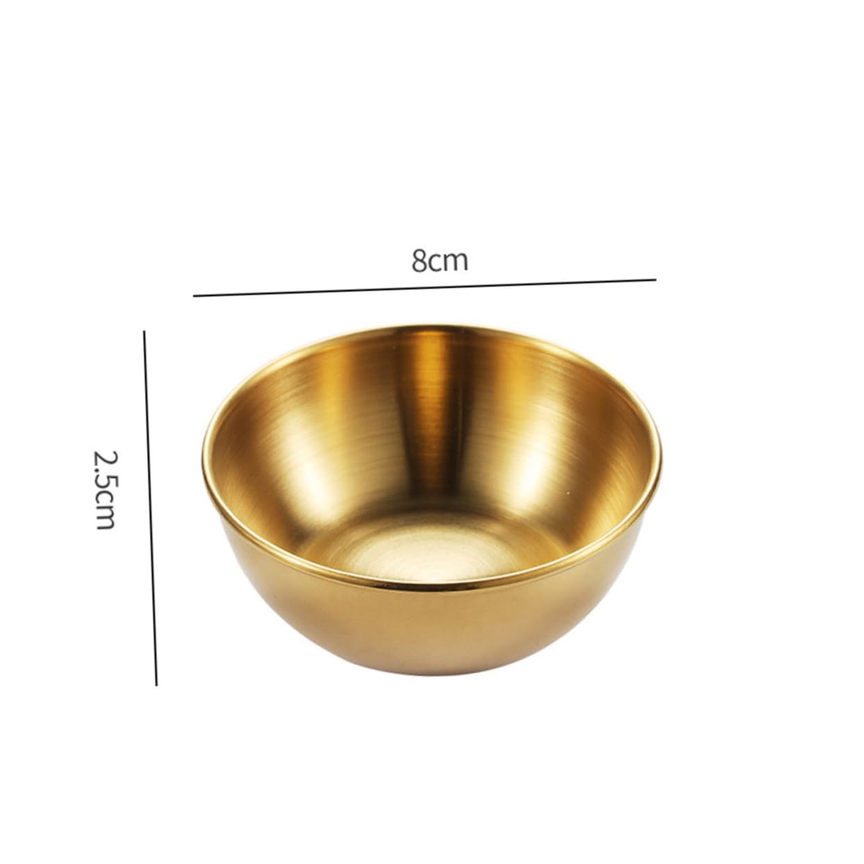 Unomor 6 Pcs Dish Seasoning Mini Serving Dish Household Bone Bowls Seasoning Bowl Pinch Prep Bowls Sauce Serving Dish Soy Sauce Dish Sauce Cups Fruit Dishes Plates Golden Stainless Steel
