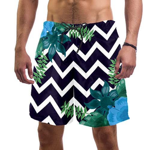 Short de bain pour homme à motif feuilles tropicales pour vos vacances