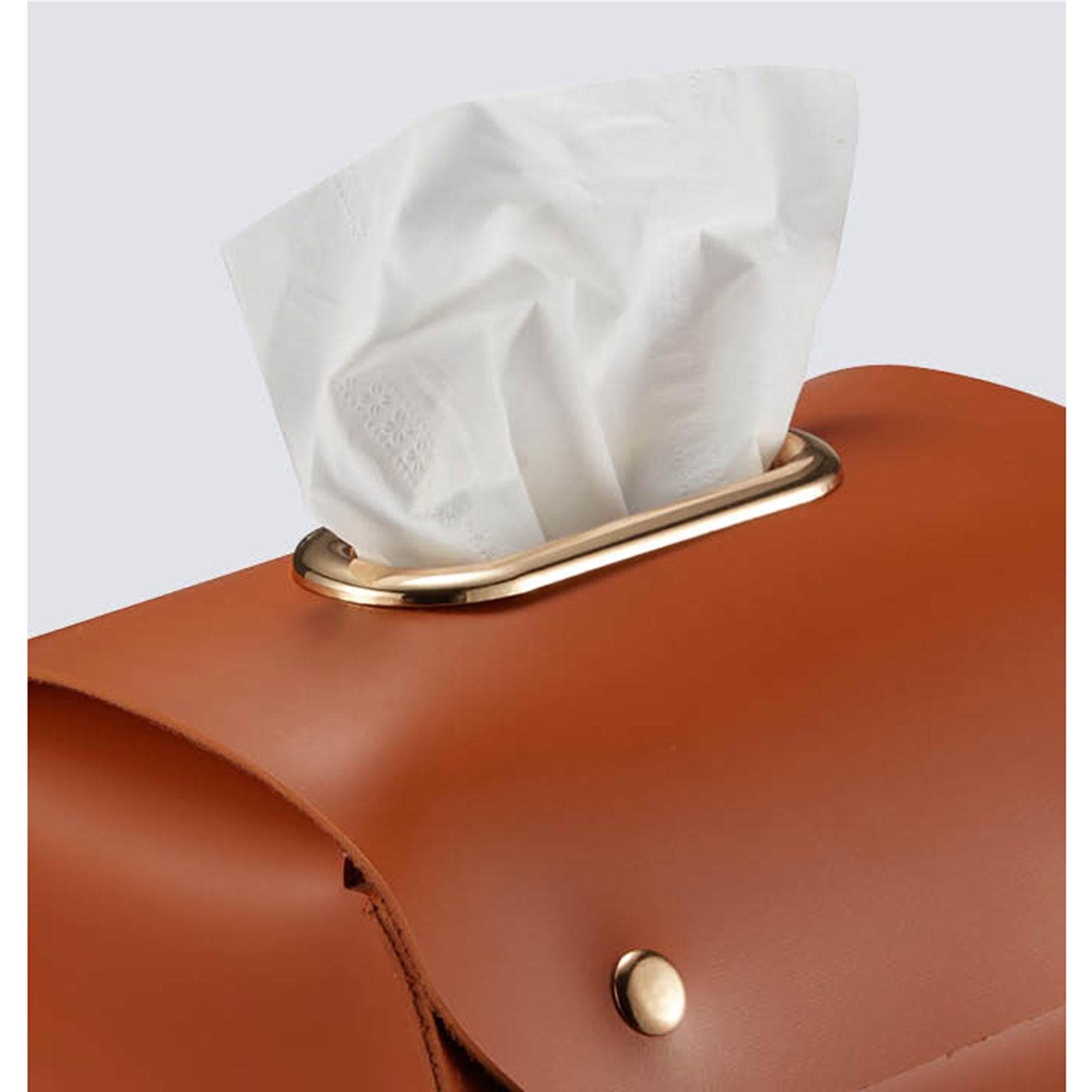 Portafazzoletti Multifunzionale Custodia del tessuto facciale del tovagliolo del tovagliolo rettangolare della scatola del tessuto di cuoio elegante for la decorazione dell'automobile dell'ufficio dom
