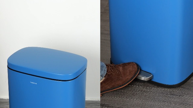 Image of happimess Curtis 8 Gal Step Trash Can Soft Close 25 inch, Bright Cobalt Blue