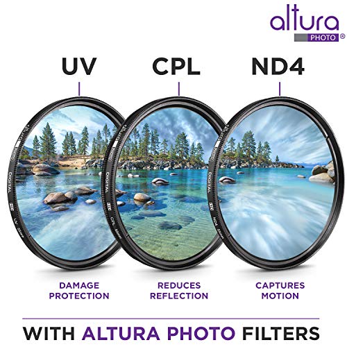55mm Professional UV CPL ND4 Lens Filter and Close-Up Macro Accessory Kit for Lenses with a 55mm Filter Size - Thumbnail 6