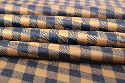 Image of The Furnishing Tree Elastic Oval Dining Table Cover WxL 35x63 in Inches Polyester Checkered Pattern Brown