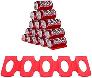 Prmape Beer Can Holder, Anti-Slip Can Holder Organiser, Portable Foldable Wine Rack, Silicone Fridge Tidy Organiser for Bar Cabinet BBQ Party