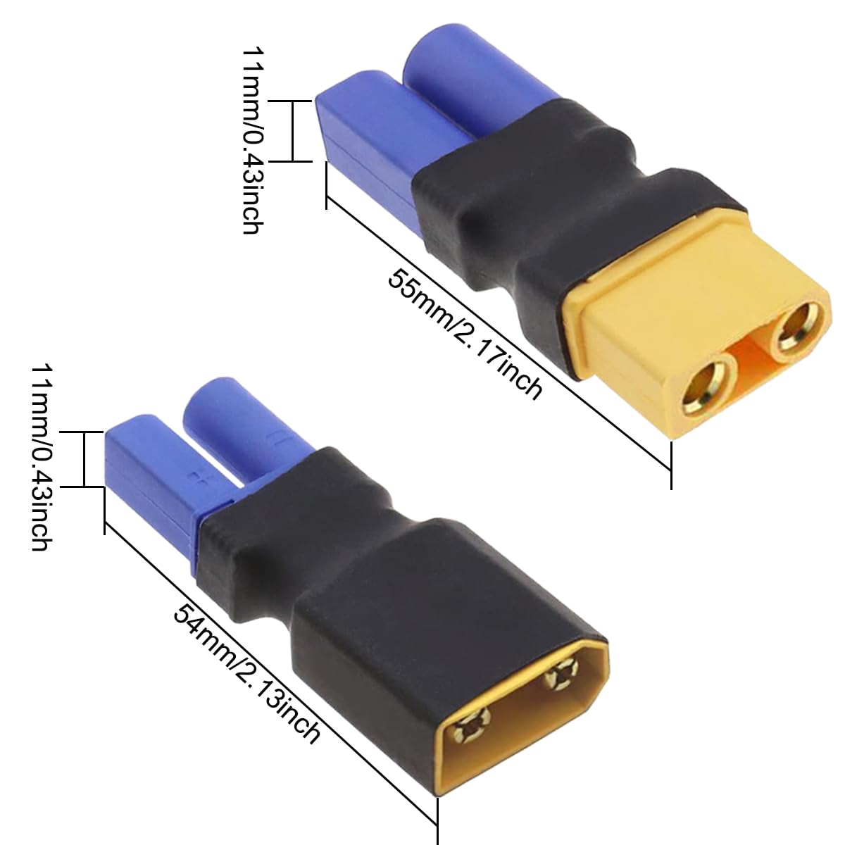 4 sztuki XT90 na EC5 wtyczka/gniazdo, bez kabla EC5 na XT90 gniazdo / wtyczka adapter wtyczka do RC FPV drona RC Car Lipo ładowarka do baterii ESC