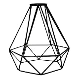 MKLOT Lighting Metal Lamp Guard for Pendant String Lights Vintage Lamp Holders Industrial Chandelier Ceiling Fixture Lamp Shade Iron Wire Diamonds Shape, 1 Pack/Lot
