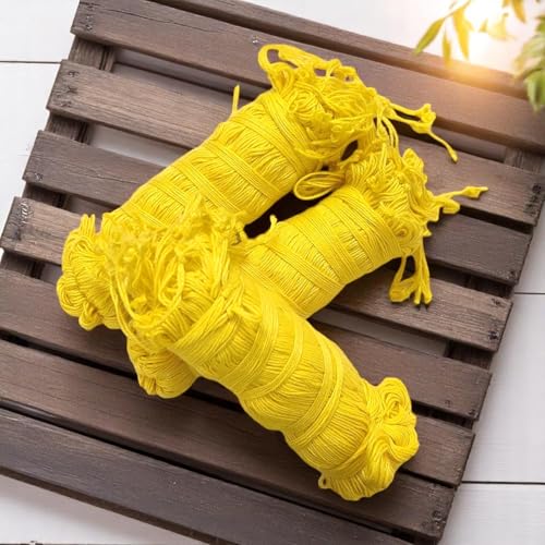 Image of Janeu Sacred Thread for Men (10 Pieces) | Pure Cotton Yajnopavita | Brahmin Janeu Dhaga for Pooja, Upanayan Sanskar Strong & Traditional White Thread (Yellow)