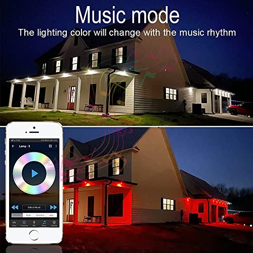 Sumaote Led Deck Light Kit, 30Pcs Φ1.22 Wifi Smartphone Control Low Voltage Recessed Rgbw Deck Lighting Waterproof Outdoor Stair Patio Path Soffit Decoration For Alexa,Google Home,Black #TOP7