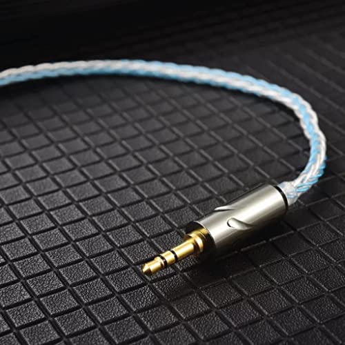 Image of QKZ T1 0.75MM QDC IEM Upgrade Cable, 200 Cores 8 Strand Oxygen Free Copper Silver-Plated Upgrade Cable with 3.5MM Plug ZXN ZXT AK6 Pro KZ ZSN pro x TRN MT1 ZXT (3.5MM, 0.75MM QDC (Blue))