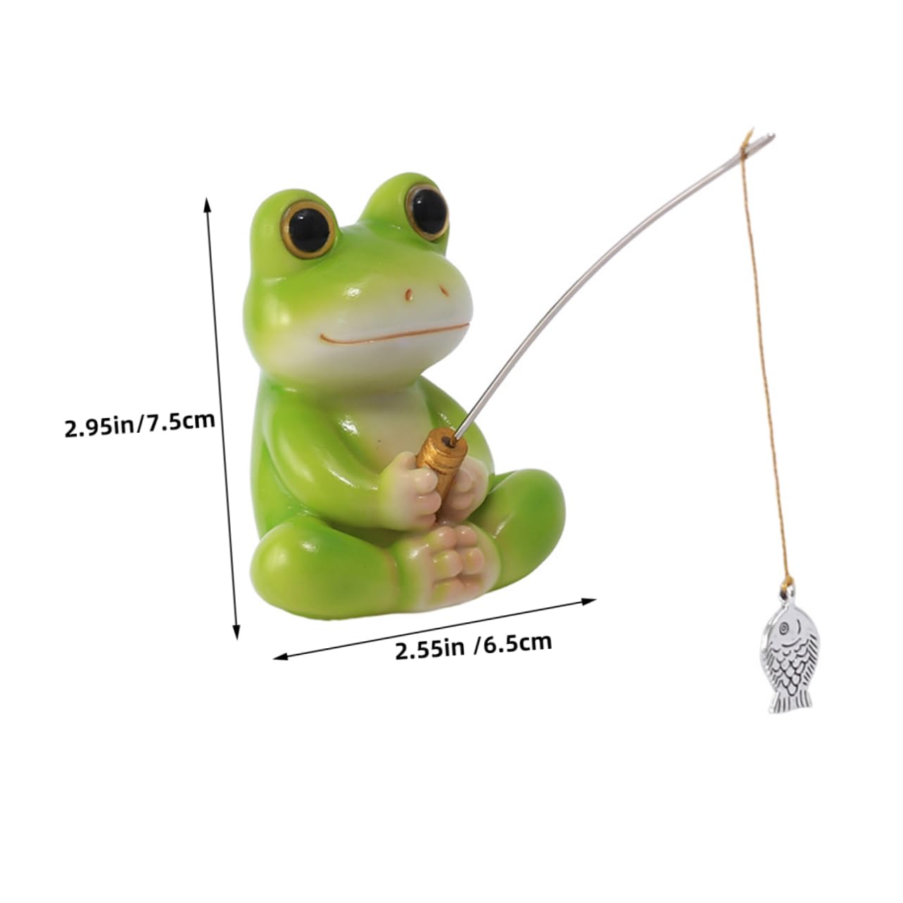 MAGICLULU 5 Pezzi Di Piccole Decorazioni Per Acquari Statuette Di Decorazioni A Forma Di Rana Da Pesca Decorazioni in Resina Ornamenti Per Acquari Decorazioni Per Scrivania Per Bambini