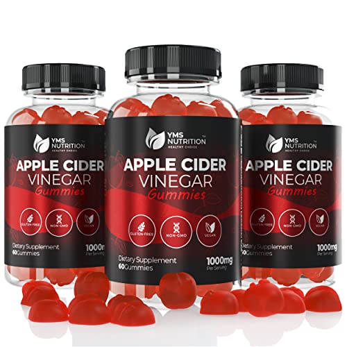 180 Apple Cider Vinegar Gummies–1000Mg–-Acv Gummies-Supports Weight Loss Efforts, Digestion - Gut Health, Energy Levels, Detox & Cleansing - Vegan Non-W/Vit B6, B12 #TOP2