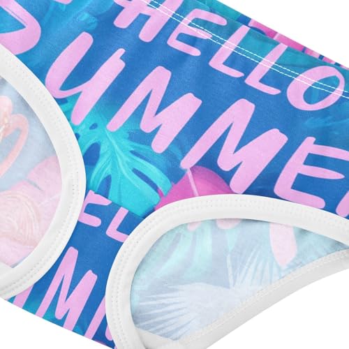 Girls Underwear Toddlers 2t Cotton Panties for Girl Personalized Briefs Undies Kids Vibrant Summer Blue4