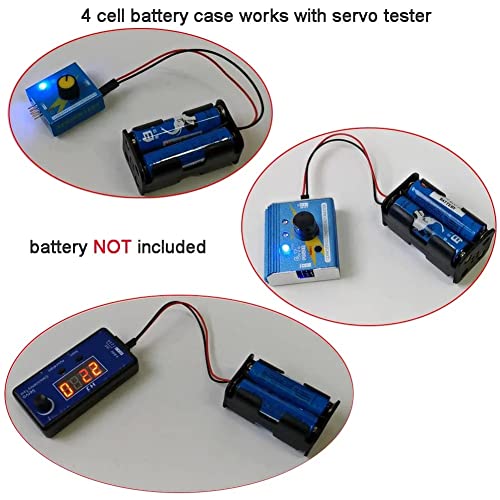 GTIWUNG 6 x Batteriehalter aus Kunststoff, Empfängergehäuse, 4AA-Batterieeinsätze 6V mit 2-poligem JST-Stecker + 2 x EIN-/Ausschalten des RC Car RX-Empfängers mit JST-Anschluss für 1/10 1/8 Truck