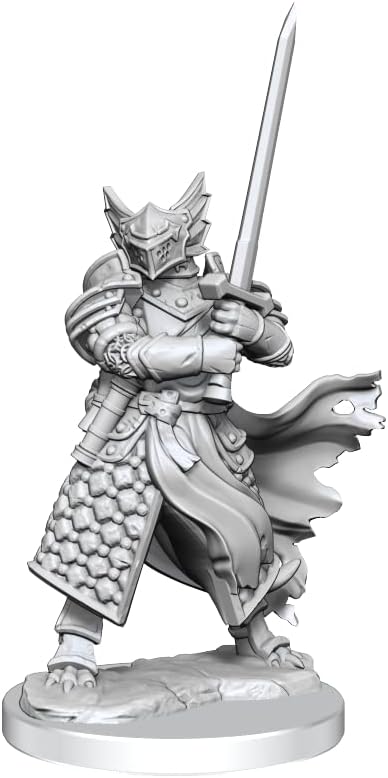 WizKids D&D Frameworks: Dragonborn Paladin Male - Unpainted and Unassembled