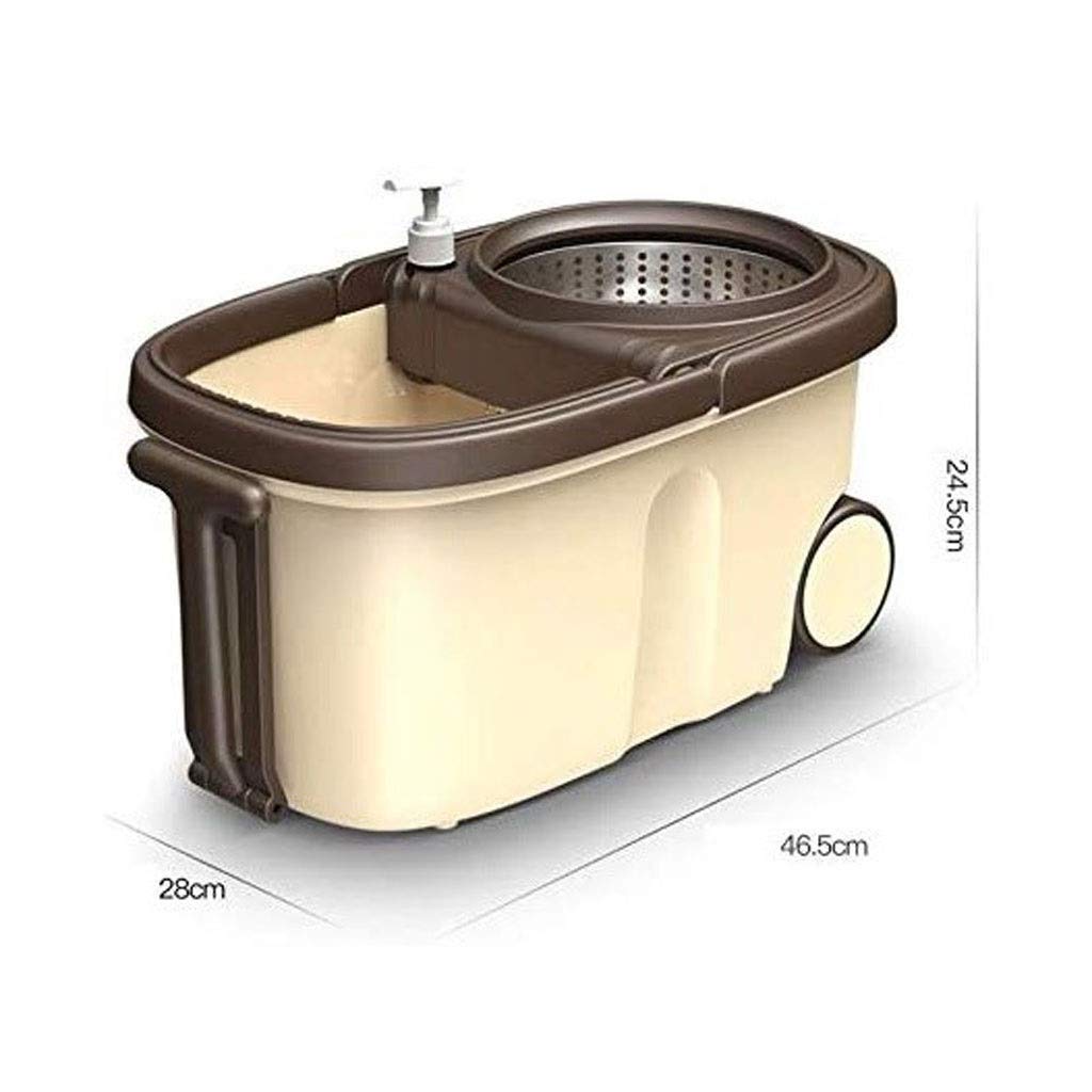 Mopa rotatoria， Juego de cubos for trapeador giratorio for limpieza de pisos de cocina en casa, uso en seco y húmedo en madera dura