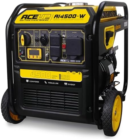 Aceup Energy 4500 Watt Gas Powered Generator, Inverter Portable G...