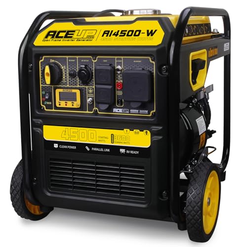 Aceup Energy 4500 Watt Gas Powered Generator, Inverter Porta...
