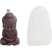 3D Buddha Buddha Silicone Candle Mold, Mini Buddha Statue Silicone Moulds, Handmade Plaster Craft Candle Making Molds, DIY Craft Mould for Plaster Candle Soap