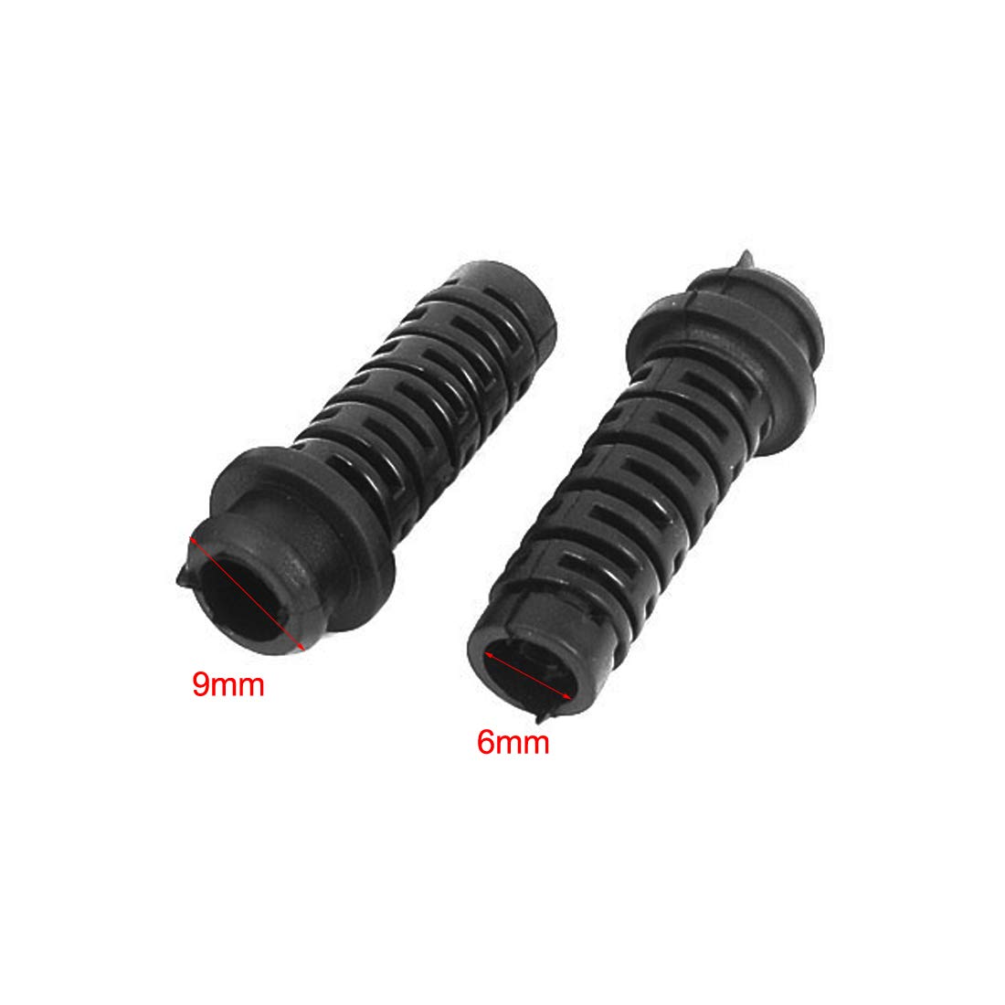 Uxcell Rubber Strain Relief Cord Boot Protectors - 20pcs, 27x8x5mm, Black