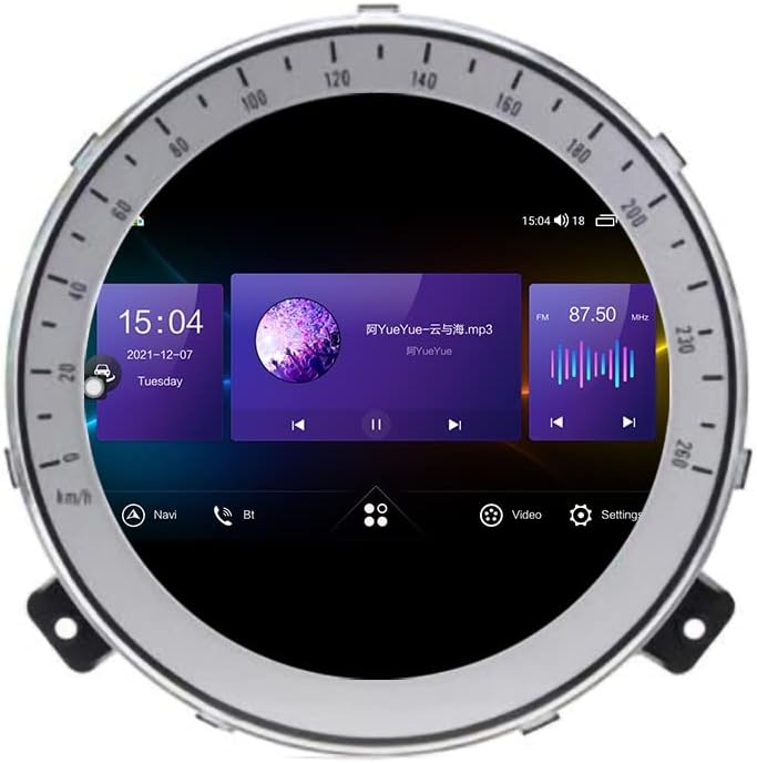 Original Style Android Car Navigation Stereo Dash Kit GPS Auto Tablet Multimedia Player Headunit Radio Replacement for Mini Cooper R56, if Applicable