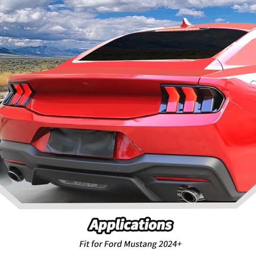 Image of JeCar Smoked Tail Light Cover Trim Guards for 2024+ Ford Mustang Exterior Decoration Accessoreis