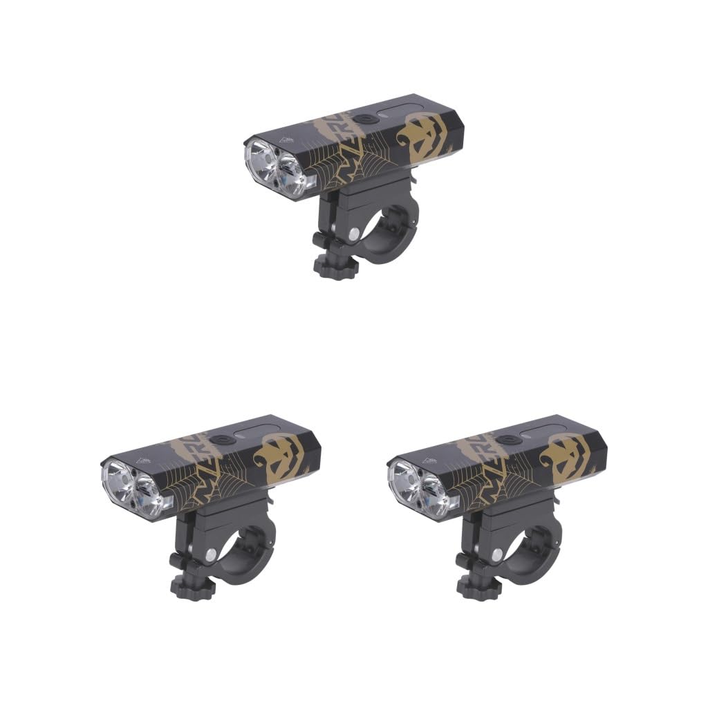 Przednie światło rowerowe mini USB rower zasilany baterią reflektor o wysokiej widoczności 600 lm lampa nocna akcesoria do jazdy czarno-czerwone