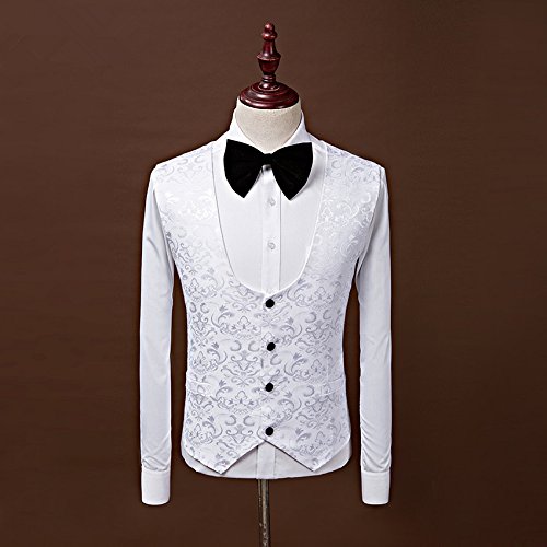 Mens Causal Floral Weave 1 Button Slim Fit Tuxedos Dress Groomsmen Wedding Suits 3 Piece Sets3