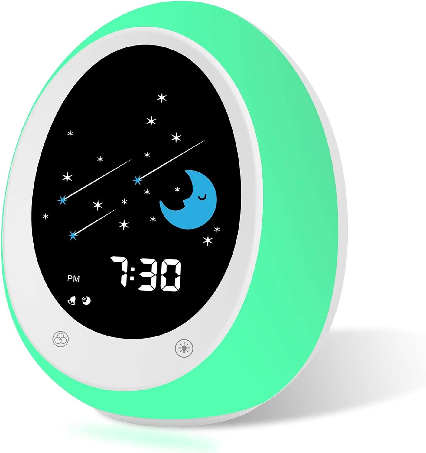 ANNNGUL Kids Alarm Clock, Toddler Sleep Training Clock with Sun & Moon