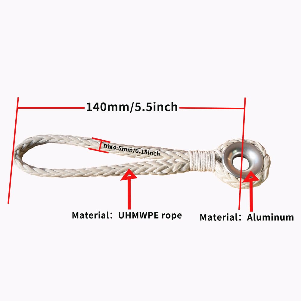 QIQU 2 Low Friction Rings with Loop for Sailing Boat (Ring with Loop, 10x7)