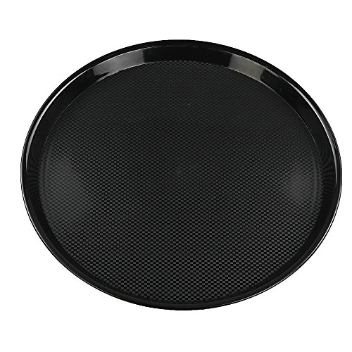 Ramddy Black Round Serving Trays, Set of 4